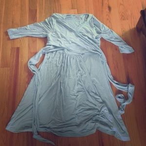 Nursing and maternity dress with wrap front